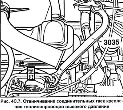 Ключом HAZET 4 560 или VW-3035 отвинтите…