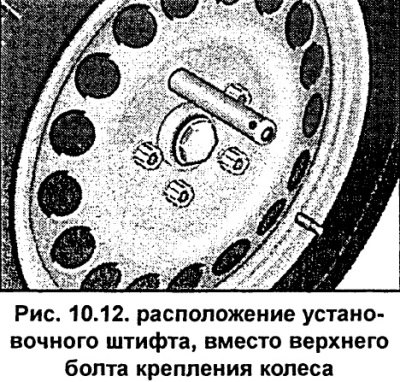 Отвинтите верхний болт крепления колеса и на его…