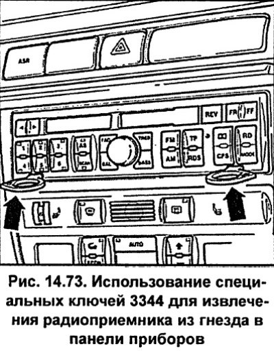 За головки ключей выньте радиоприемник из гнезда,…