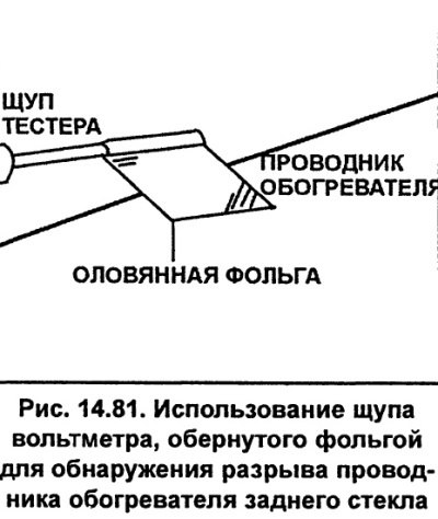 Соедините один щуп вольтметра с массой…