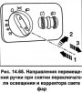 Переключатель освещения и корректор света фар