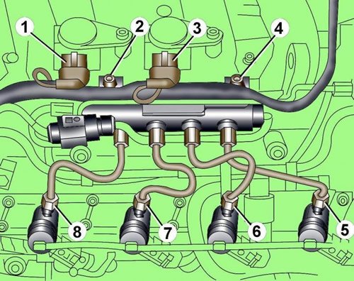 Рис. 3.4–49. Расположение электрических разъемов,…