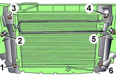 Рис. 7–33. Расположение винтов крепления (2, 5)…