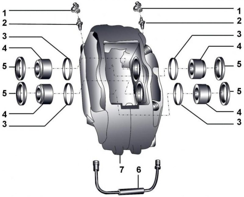 Чертеж суппорта brembo