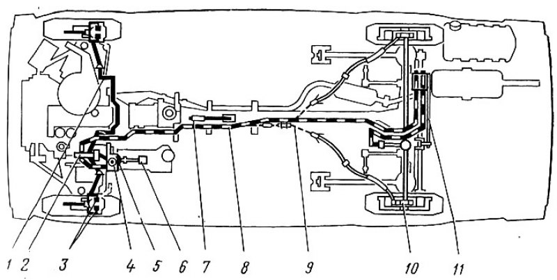 Тормозная система ваз 2101 устройство схема