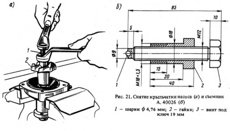 Помпа ваз 2106 чертеж