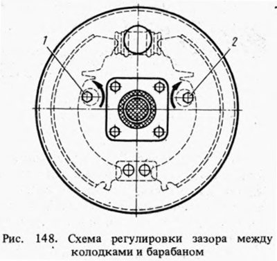 отпускают педаль и поворачивают регулировочные…