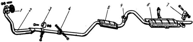 Схема глушителя ваз 2107 карбюратор