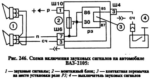 Схема электрооборудования 2105 инжектор