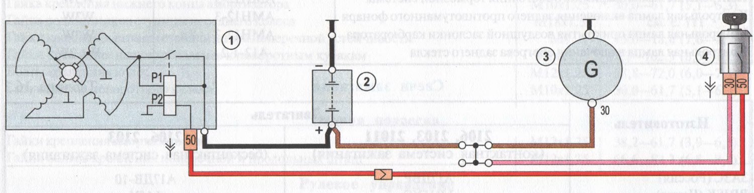 Ваз 2106 электрическая схема стоп сигнала