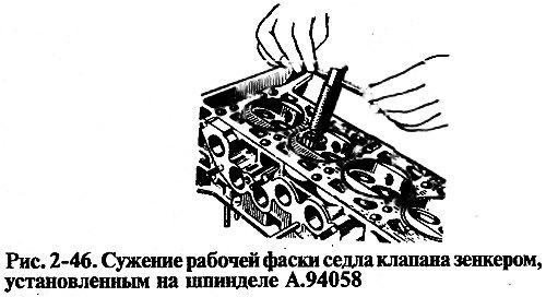 У седел впускных клапанов ширину рабочей фаски…