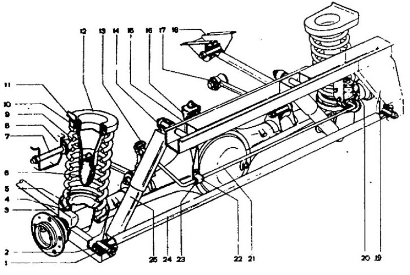 Нива задняя подвеска схема