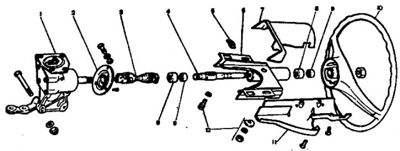 Схема рулевого управления ваз 2131
