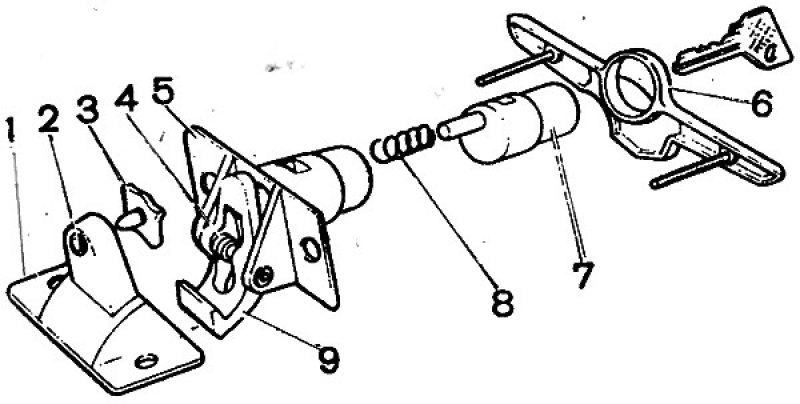 Схема механизма замка двери ваз 2107