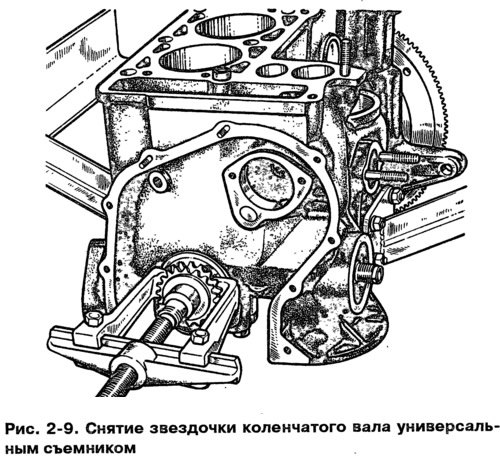 Универсальным съемником А.40005/1/7 из комплекта…