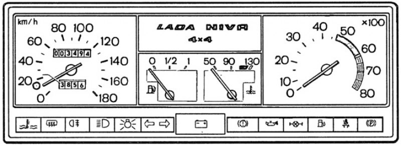 Схема комбинации приборов ваз 21214 инжектор