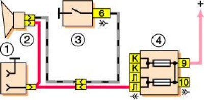 Схема подключения реле сигнала ваз 2106