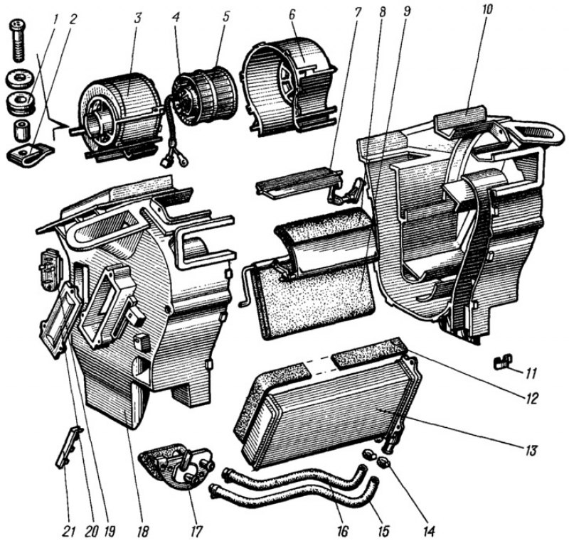 Рисунок на отопителе автомобиля. Печка ВАЗ 2114 схема заслонок печки. Отопитель салона ВАЗ 2109. Система отопления печки 2109. Система отопления печки ВАЗ 2109.