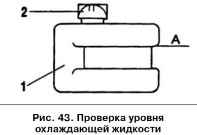 Проверку уровня охлаждающей жидкости в…