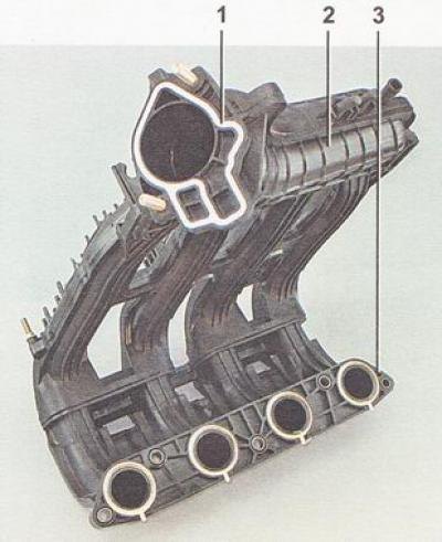 Впускной модуль двигателя ВАЗ 21124 (l,6i): 1 -…