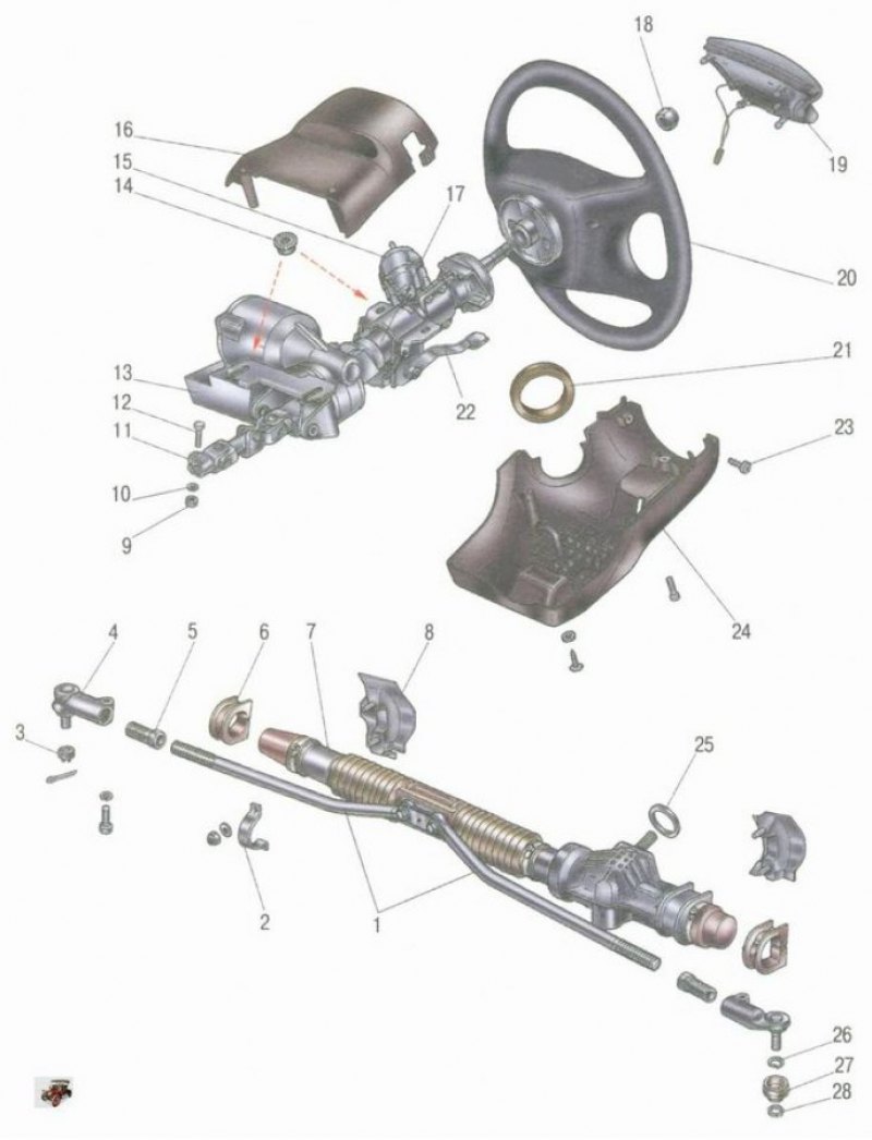 Разбор рулевого. Рулевая колонка ВАЗ 1118. Устройство рулевой колонки Калина 1. Рулевой механизм ВАЗ 1118 Калина схема.