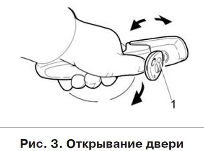Передние двери блокируются: снаружи - ключом 1…