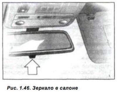 Внутренне зеркало заднего вида в са­лоне имеет…