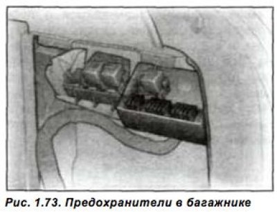 Предохранители расположены в перчаточном ящике…