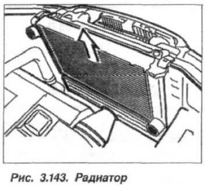 Вынуть уплотнительную планку между радиатором и…