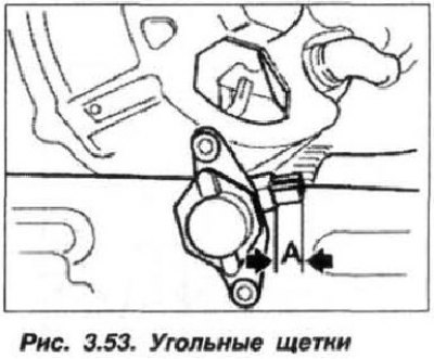 снять регулятор напряжения и проверить величину…