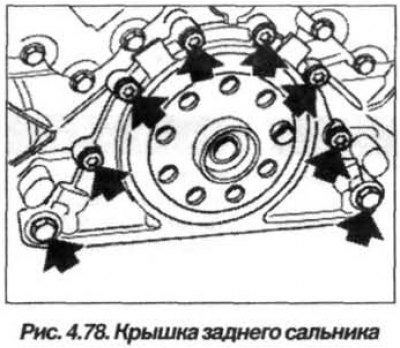 Вывернуть болты (8 шт., стрелки, см. рис. 4.78)…