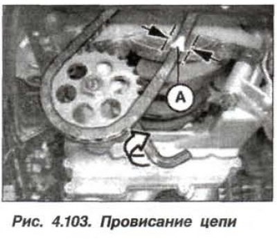 Поворачивая торцовым ключом (стрелка, рис. 4.103)…