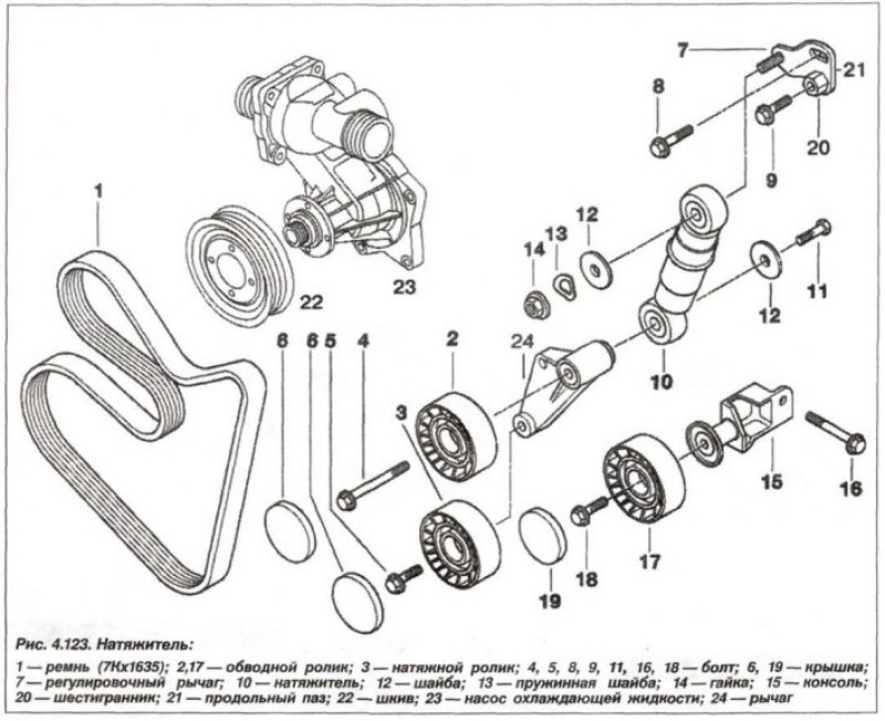Бмв х6 схема ремня генератора