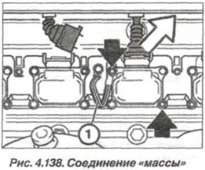 Снять соединение «массы» (1, рис. 4.138) с…