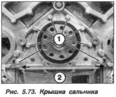 Замену заднего сальника коленчатого вала , со…