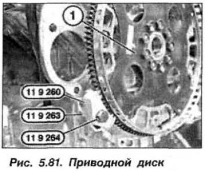 Заблокировать приводной диск (1, рис. 5.81) с…