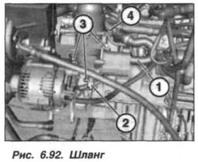 Отсоединить шланг (1, рис. 6.92) и отсоединить ШС…