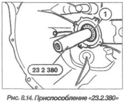 Смазать рабочие кромки сальника трансмиссионным…