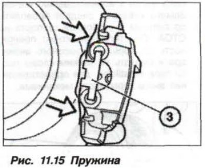 При замене тормозных колодок на заднем колесе…