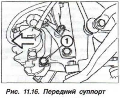 Отсоединить тормозной шланг от трубопровода и…