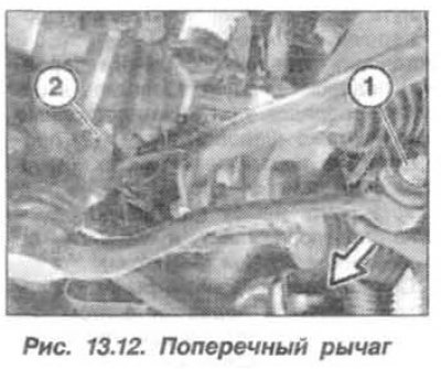 Отвернуть гайку (1) и вынуть болт (вперед)…