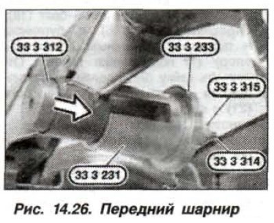 Выпрессовывать передние резинометаллические…