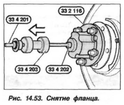 Отвернуть гайку с буртиком (4, см. рис. 14.16),…