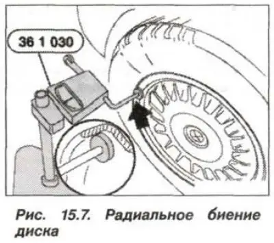 Проверить с помощью приспособления «36.1.030»…