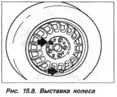 Выставить колесо вентилем вниз (нижняя стрелка,…