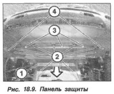 Снятие поперечной балки (кронштейнов) облицовки…