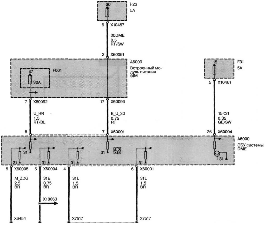 Электрическая схема бмв 5