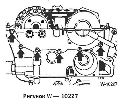 Отвернуть гайки и снять исполнительный узел VANOS.