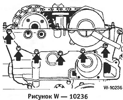 Привернуть исполнительный узел VANOS. Покрыть…