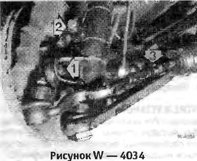 Отвернуть стяжную гайку -3- рулевого наконечника.